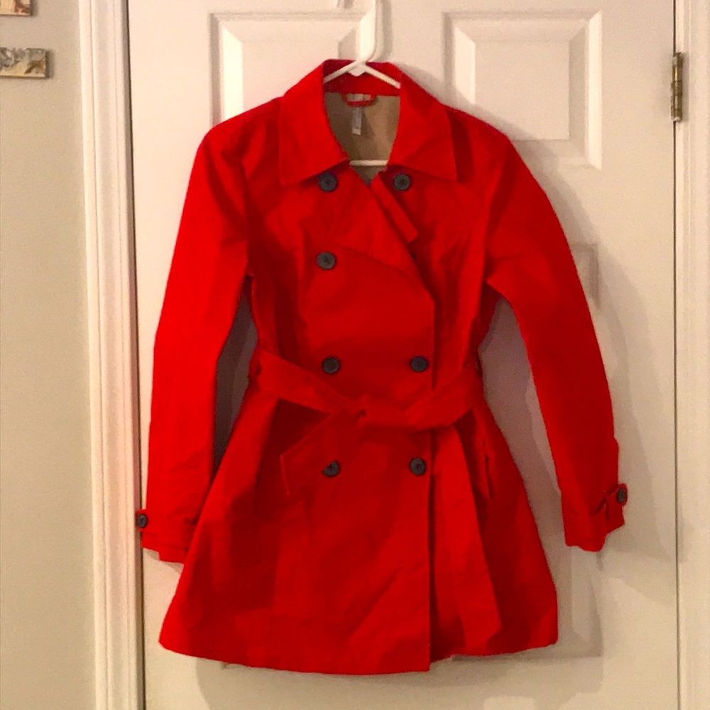 Red Old Navy Trenchcoat